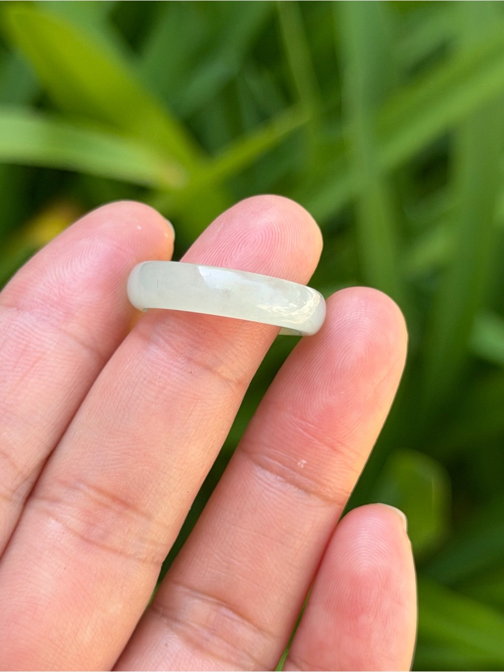 SIZE 6.5 Light Green Natural Xiuyu Jade Ring 2553 - Picture 3 of 8